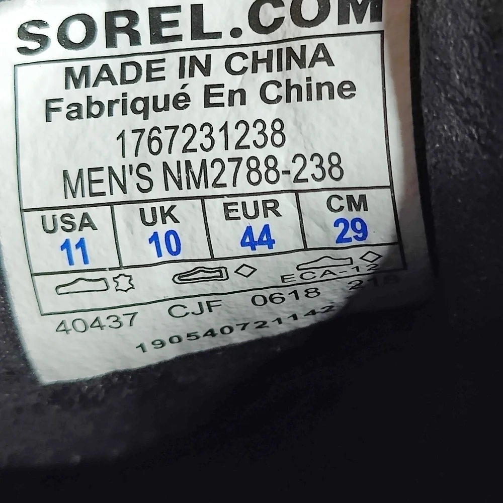 Sorel Madson Waterproof Leather Boots Brown/Black Men’s Shoes Size 11